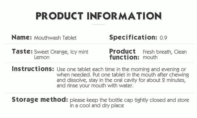 Private Label Mouth Wash Tablet